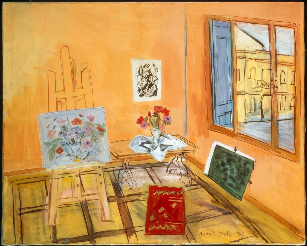 Studio avec bouquet - Raoul Dufy