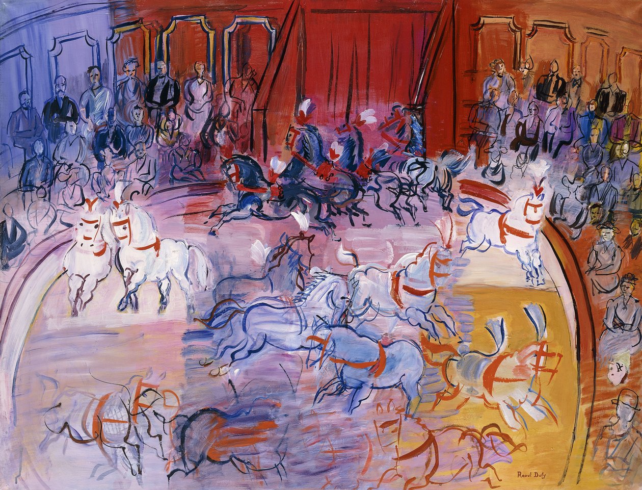 Le chapiteau, vers 1935 (huile sur toile) - Raoul Dufy