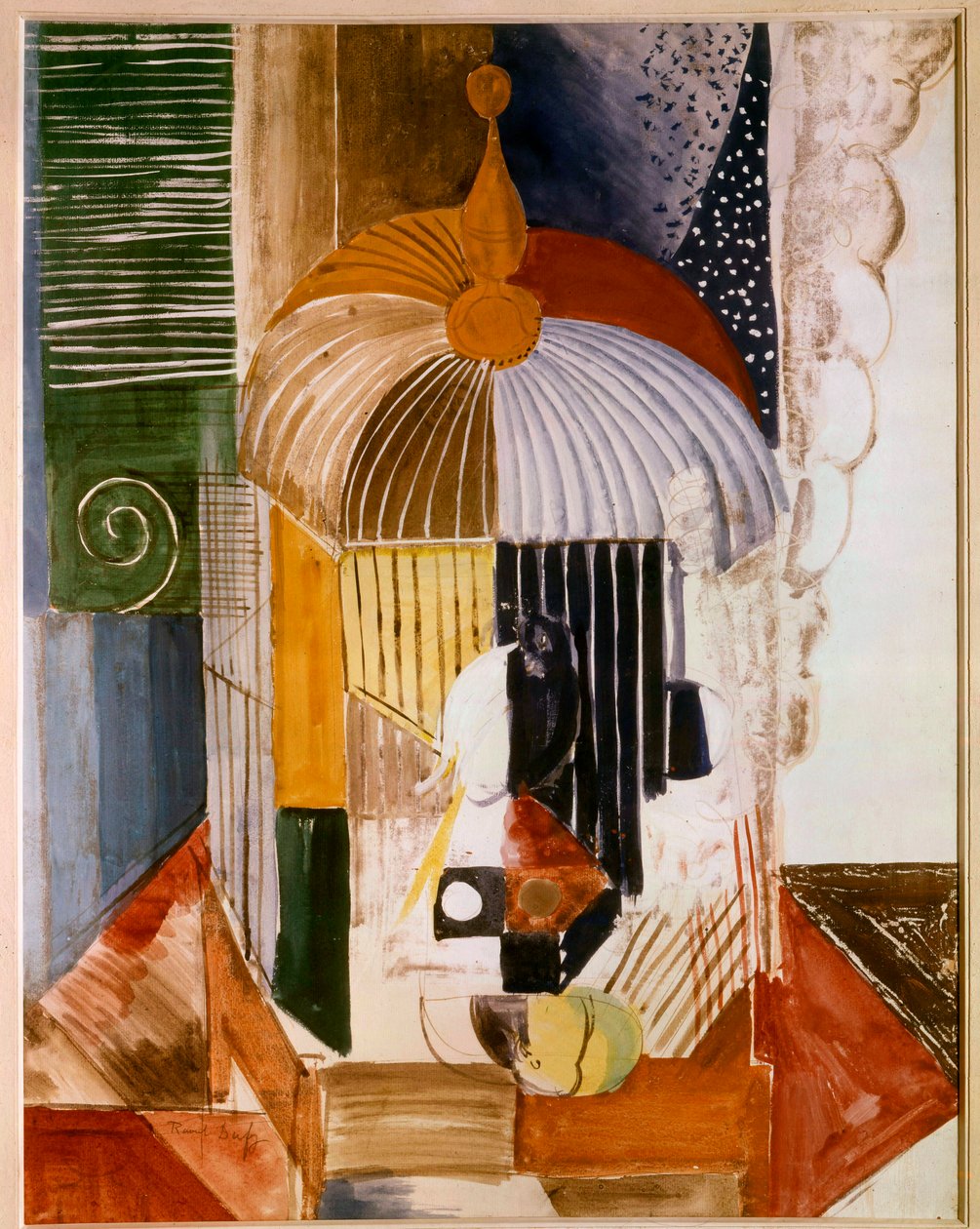 La cage à oiseaux, 20e siècle (huile sur toile) - Raoul Dufy