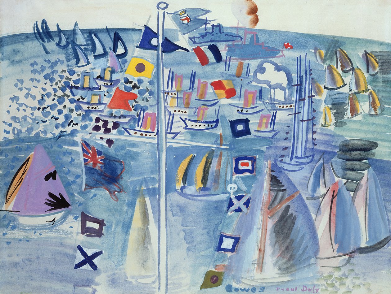 The Regatta at Cowes (aquarelle sur papier) - Raoul Dufy