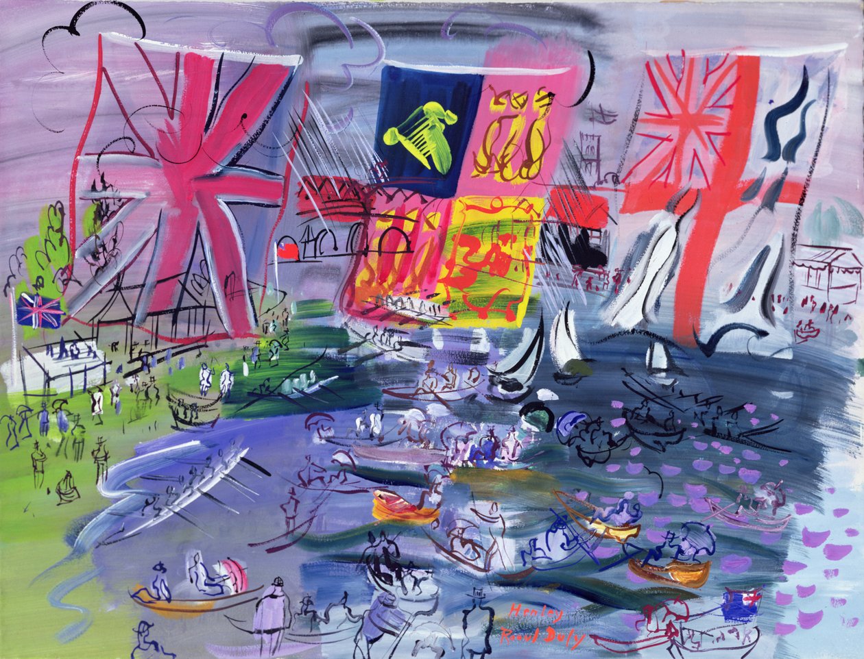 La régate à Henley, vers 1933 (gouache) - Raoul Dufy