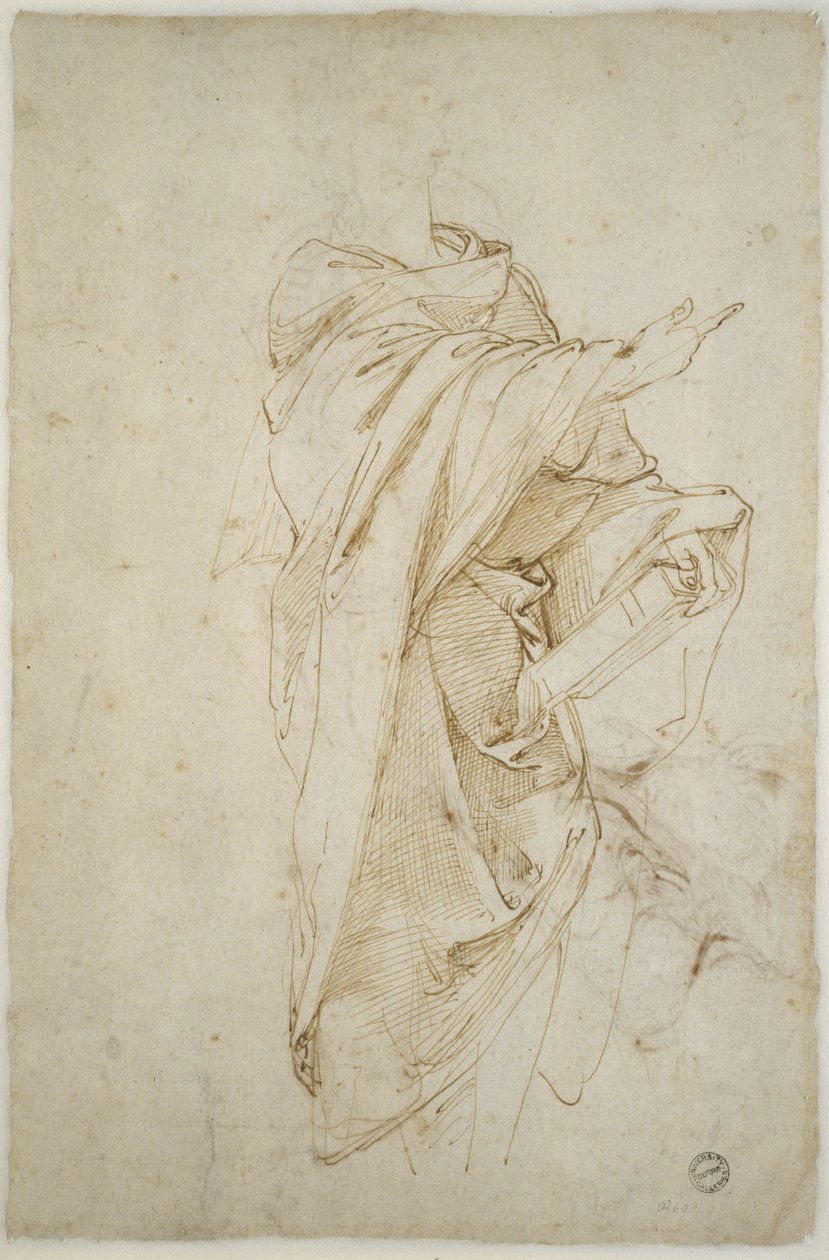 Étude pour la figure de Virgile - Raffaello Sanzio Raphael