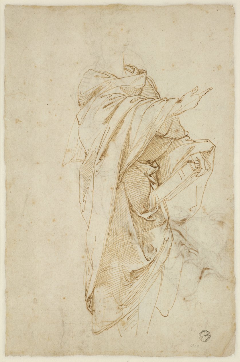 Verso : Étude pour la figure de Virgile, WA1846.182 - Raffaello Sanzio Raphael
