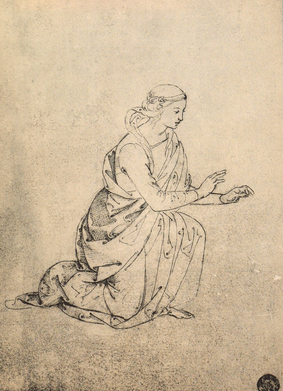 Figure féminine agenouillée - Raffaello Sanzio Raphael