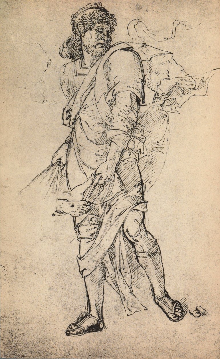 Figure masculine avec manteau - Raffaello Sanzio Raphael