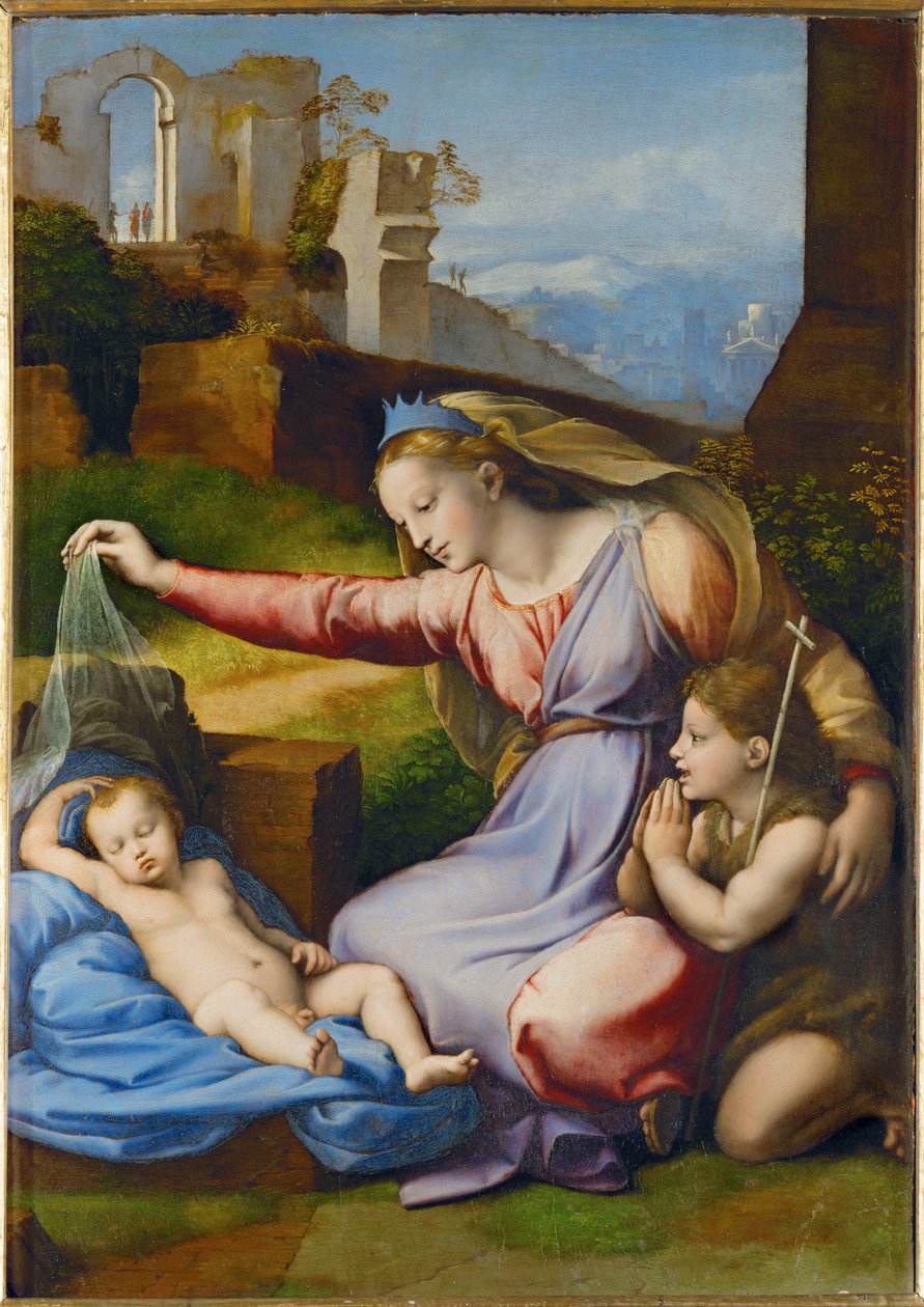 La Vierge au diadème bleu - La Vierge à la couronne bleue ... - Raphael (1483 1520)