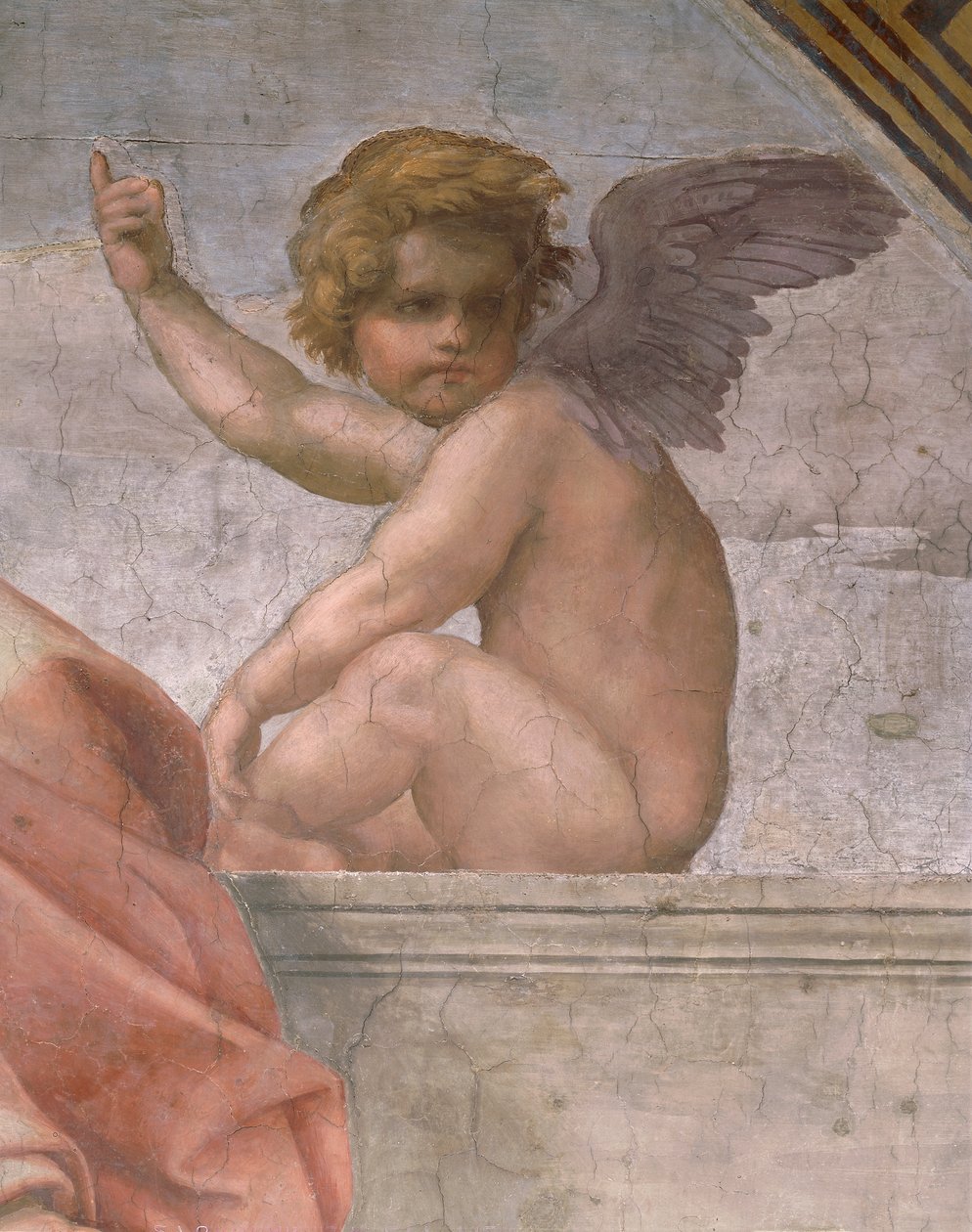 Putto représentant la Foi, détail des Vertus Cardinales et Théologiques et de la Loi - Raphael (1483 1520)