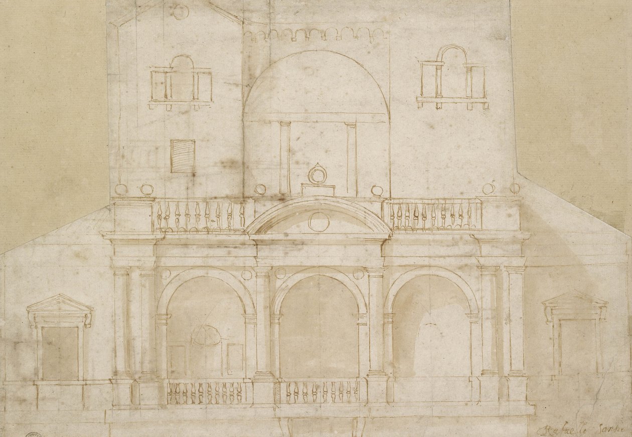Conception architecturale (Villa Madama) - Raphael