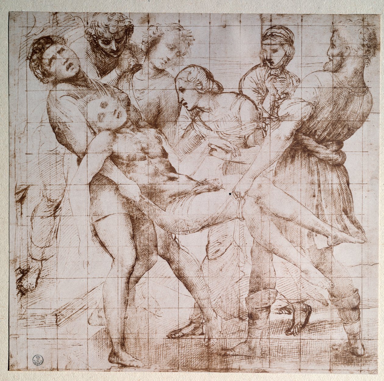 Étude pour la déposition du retable Baglioni - Raphael