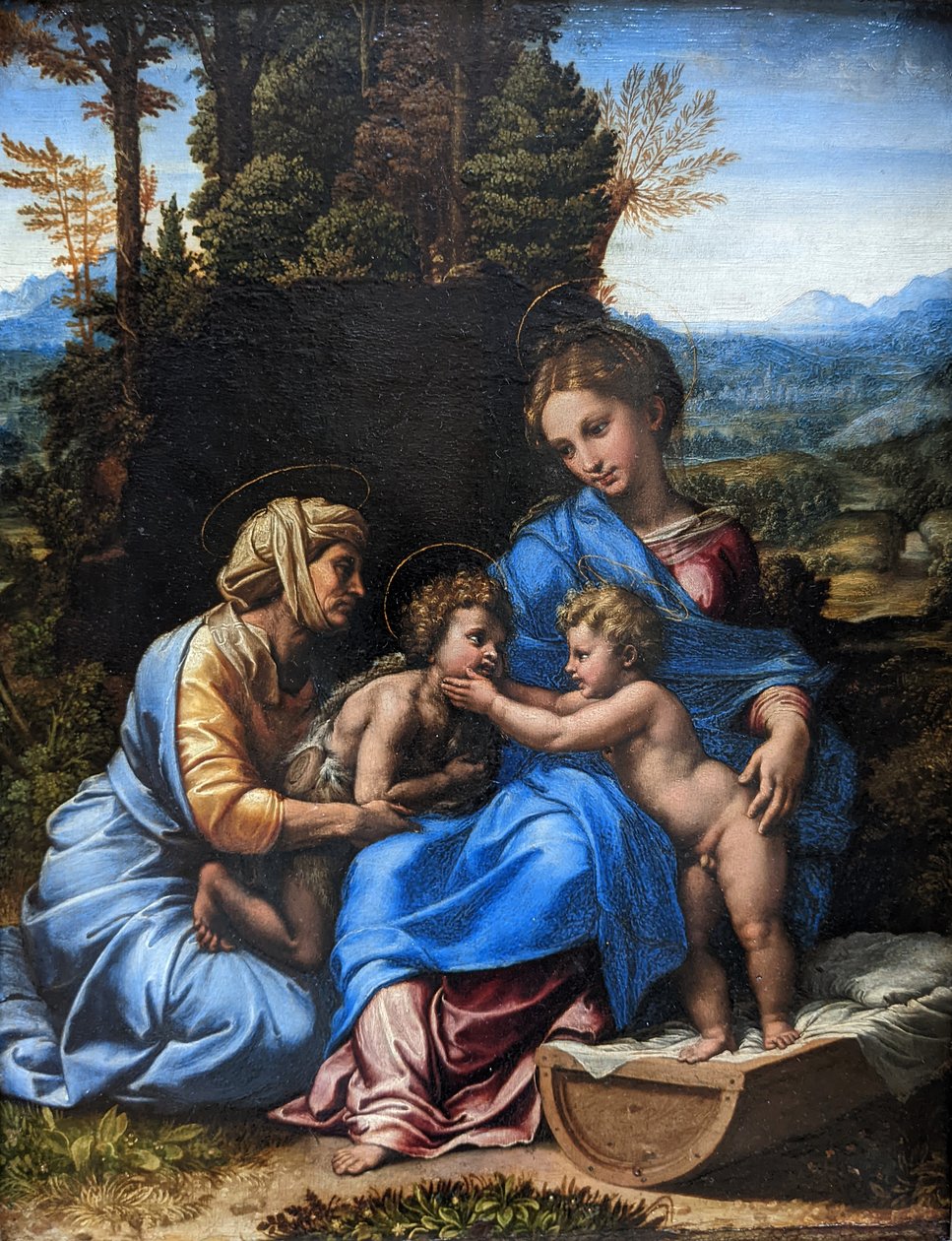 Français :  La Petite Sainte Famille Sainte Famille avec Sainte Elisabeth et l