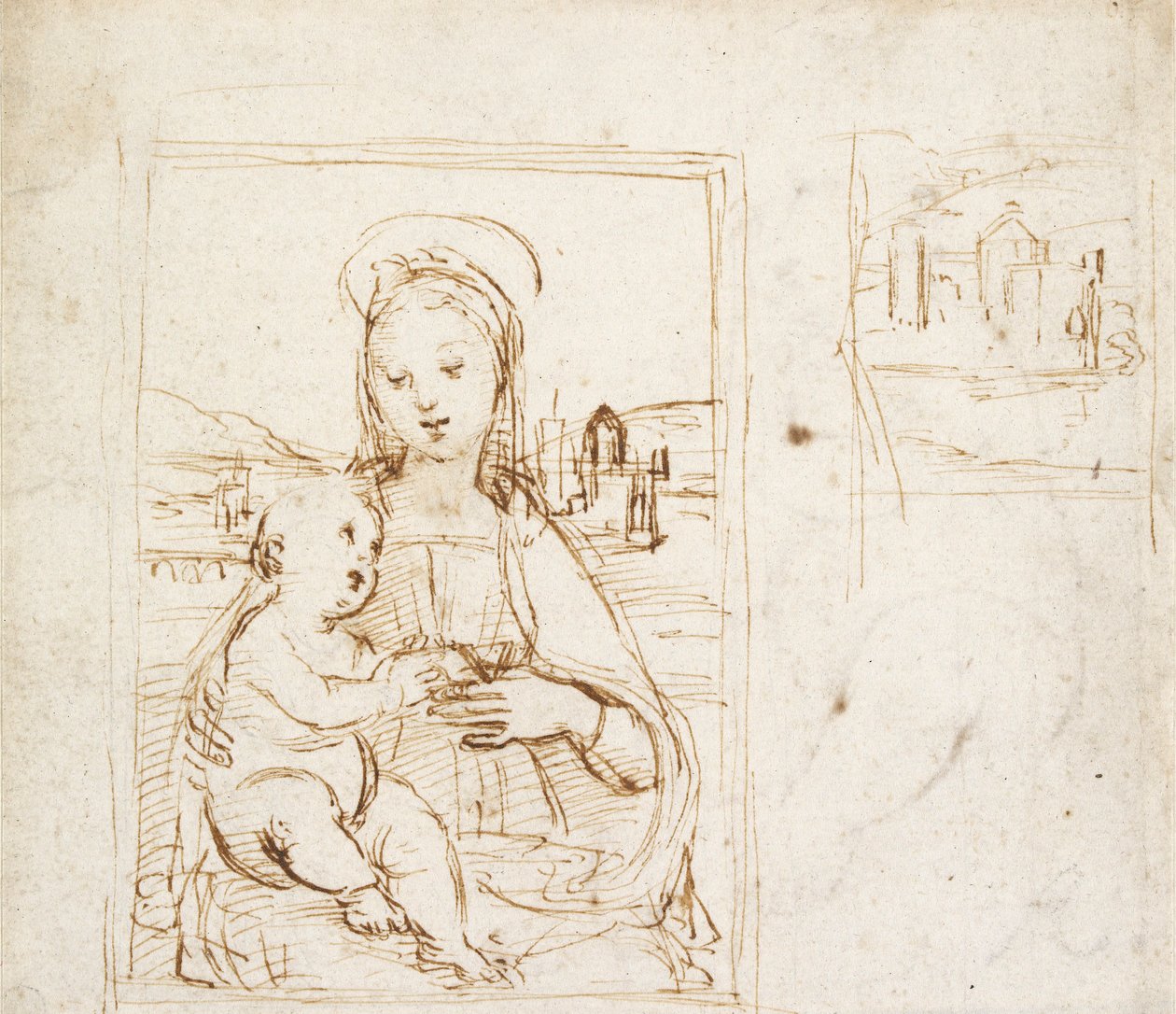 Étude pour une image de la Vierge et l