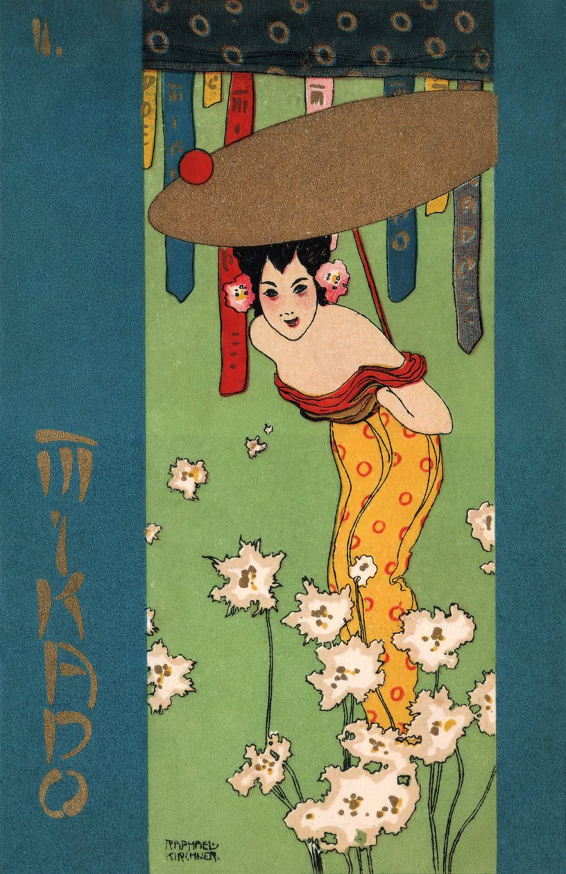Geisha, vers 1900 (illustration) - Raphael Kirchner