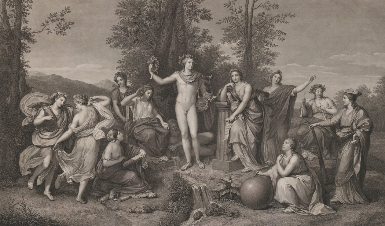 Apollon et les Muses sur le Parnasse, 1784 - Raphael Morghen