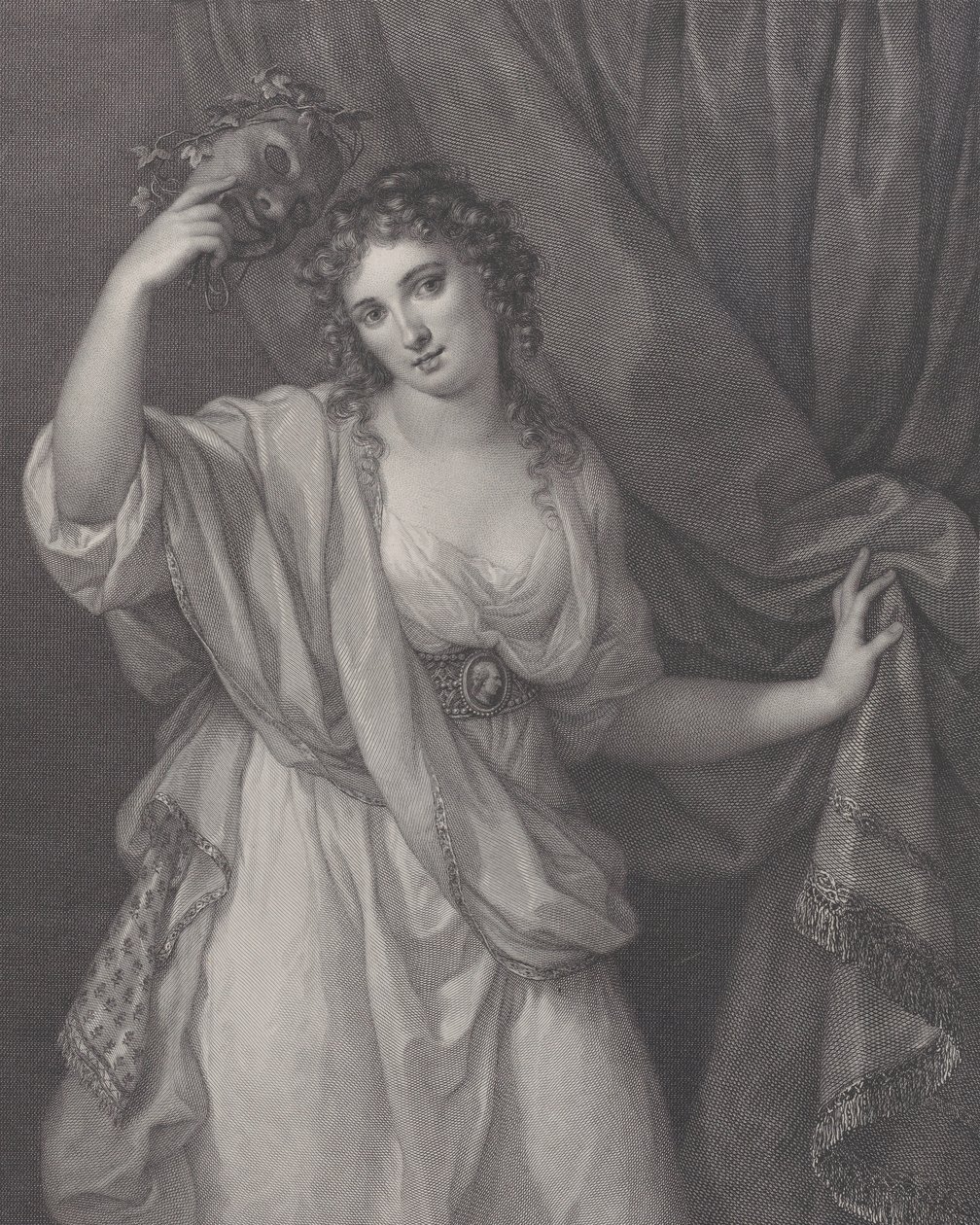 Lady Hamilton en muse comique, Thalia, 1791 - Raphael Morghen
