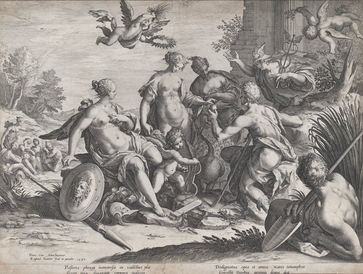 Le Jugement de Pâris, 1589 - Raphael Sadeler