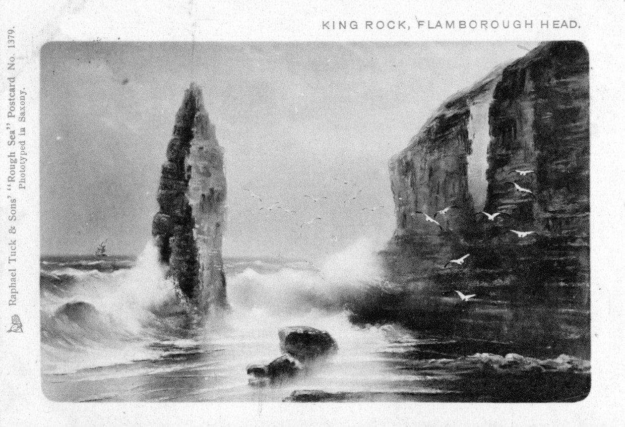 King Rock, Flamborough Head, East Riding, Yorkshire, 1903 - Raphael Tuck