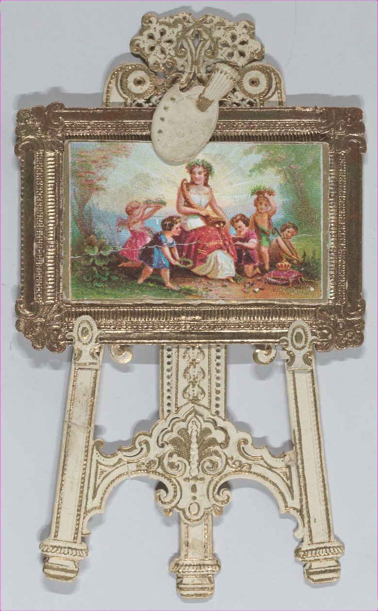 Valentine - Chevalet debout, famille chromolithographiée, 1873 - Raphael Tuck and Sons