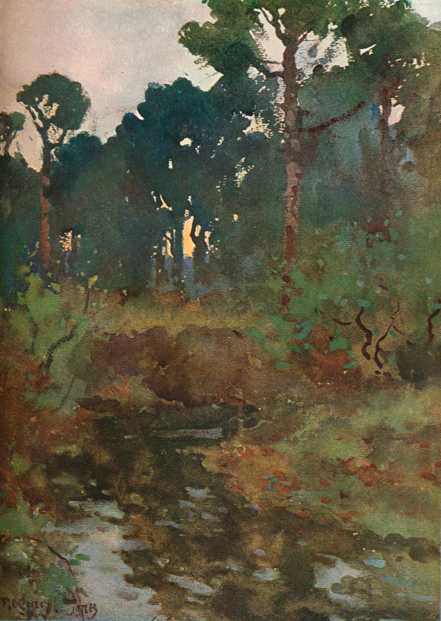 Étude de paysage décoratif, vers 1903, 1903-1904 - Reginald Jones