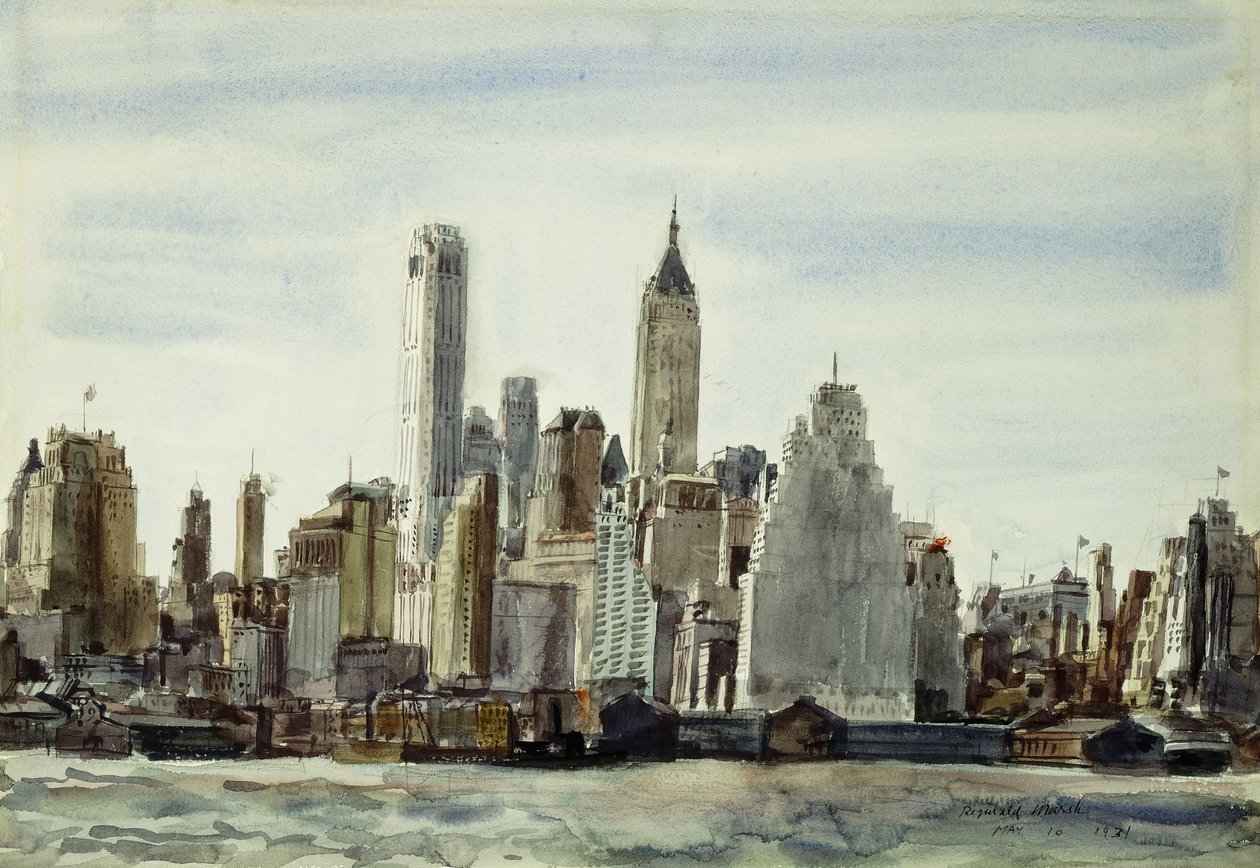 Paysage urbain, New York - Reginald Marsh