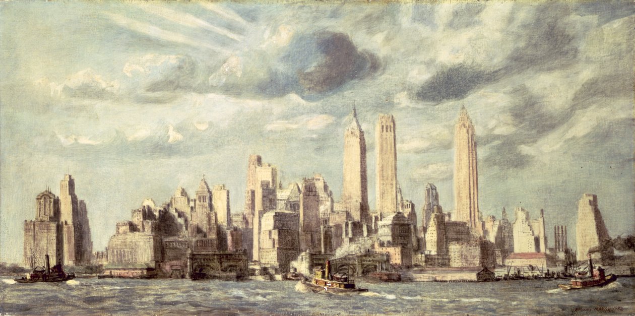 Lower Manhattan - Reginald Marsh