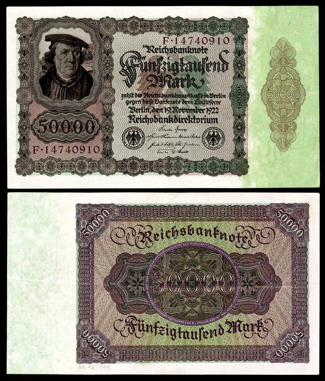 Papiermark de la République de Weimar, époque de l