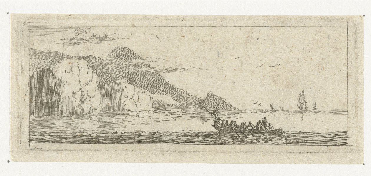 Petite vue marine avec une chaloupe - Reinier Nooms