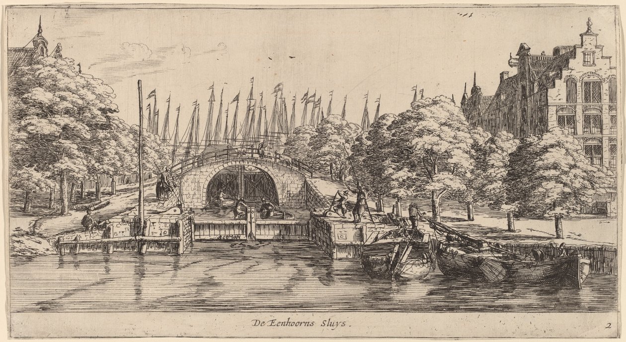 La Sluys des Eenhoorns - Reinier Nooms, called Zeeman