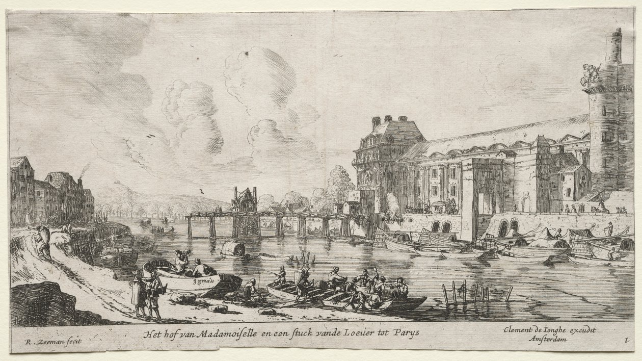 Vues de Paris : Vue du Louvre et des Tuileries - Reinier Nooms, called Zeeman