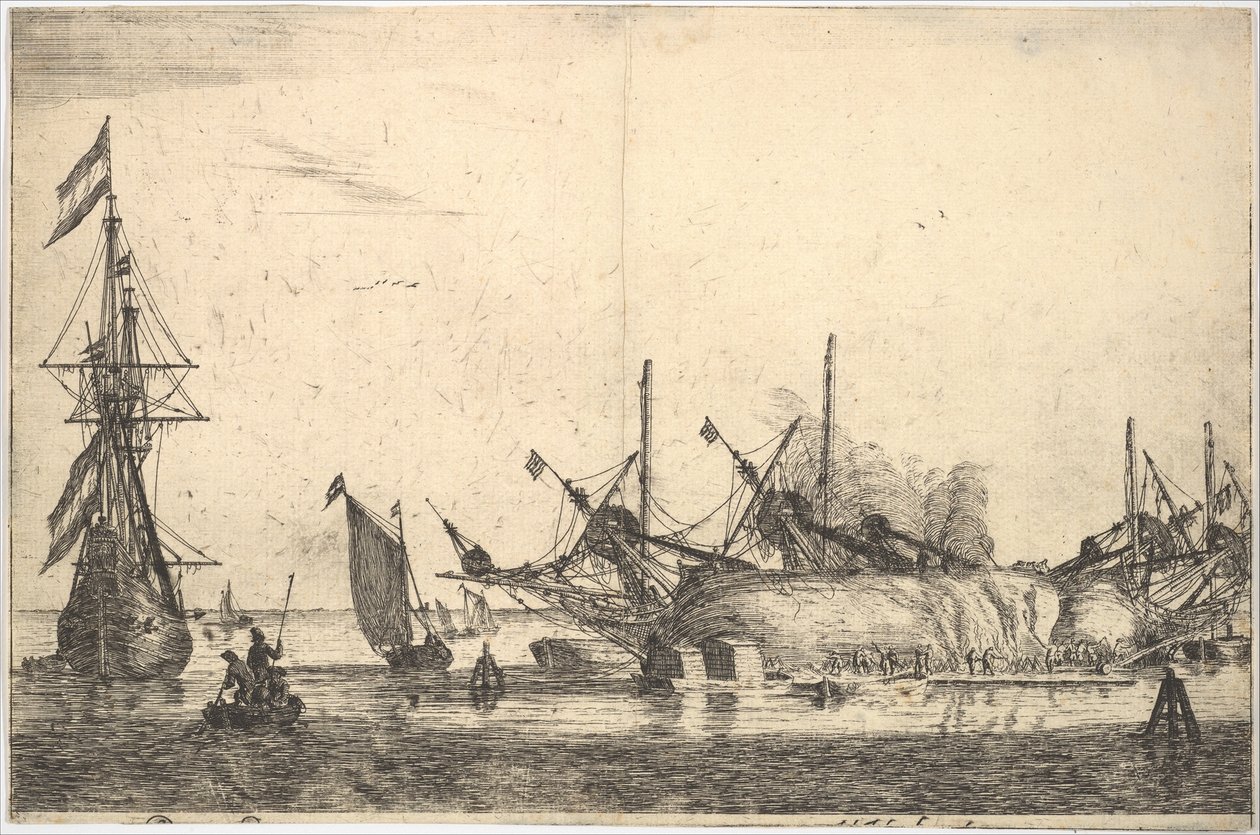 Navires carénés pour le calfatage de la coque - Reinier Zeeman
