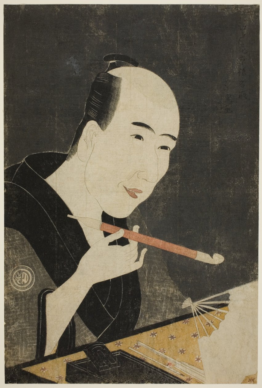 Portrait de Santo Kyoden, le maître de Kyobashi (Edo hana Kyobashi natori) - Chōkyōsai Eiri