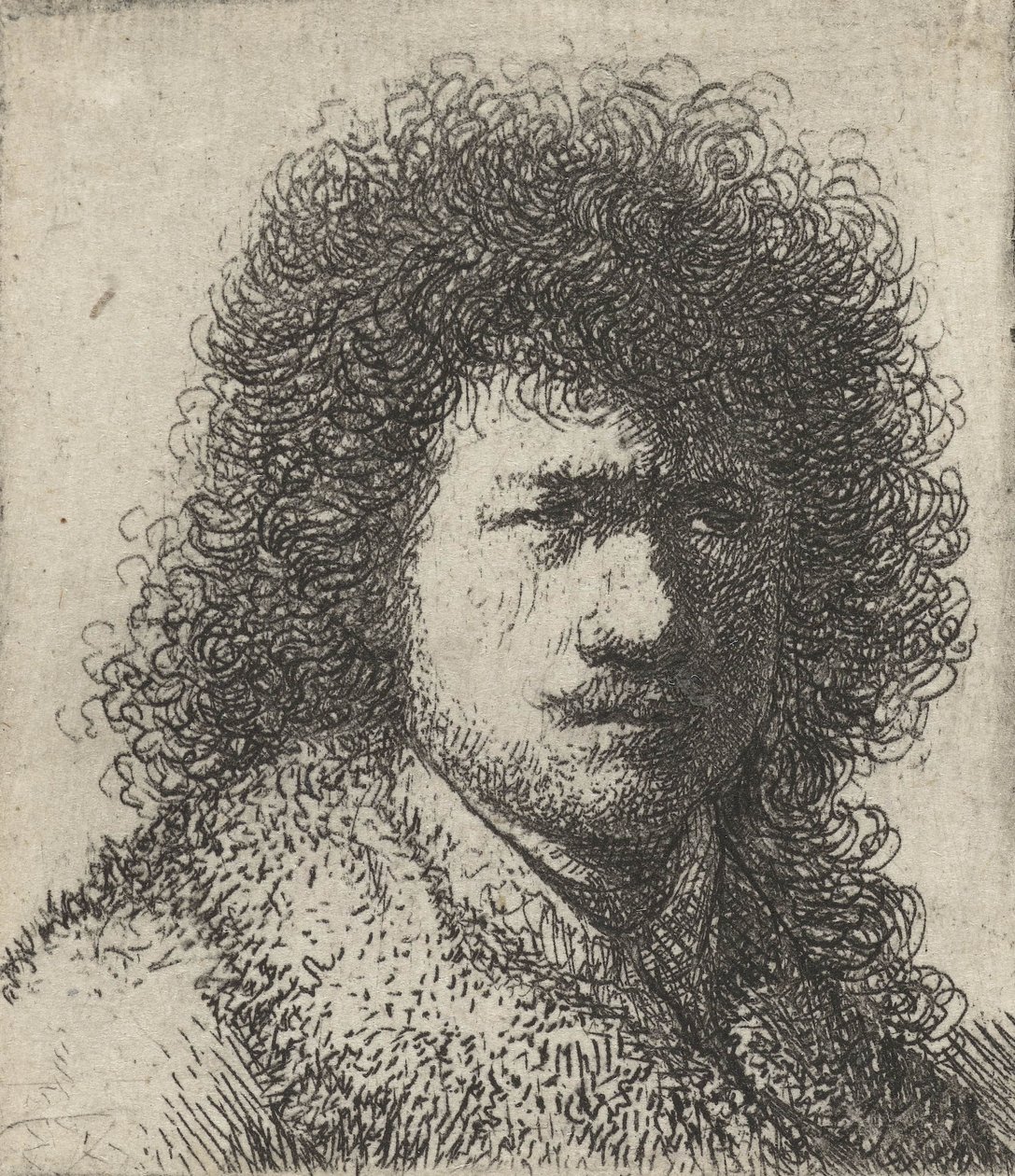 Autoportrait avec cheveux en désordre, 1628-31 - Rembrandt van Rijn