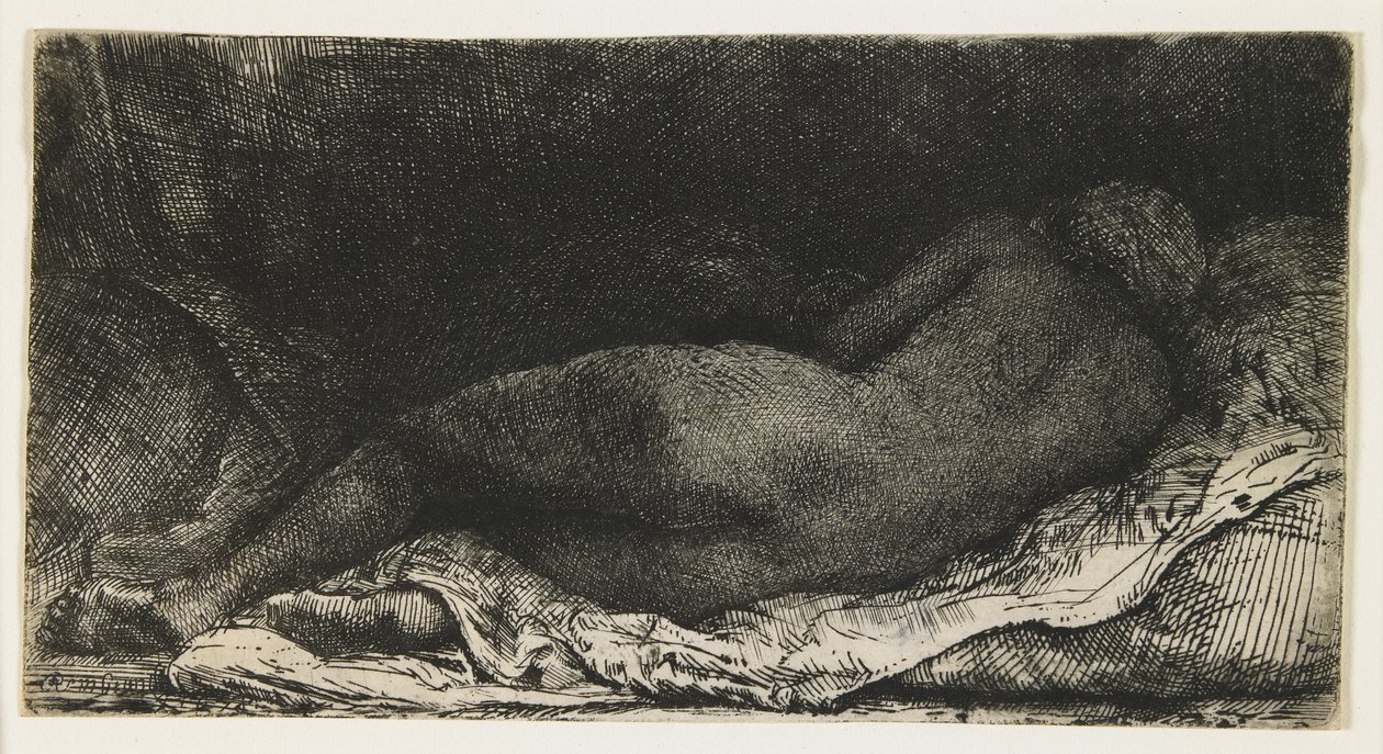 Négresse allongée, 1658 - Rembrandt van Rijn