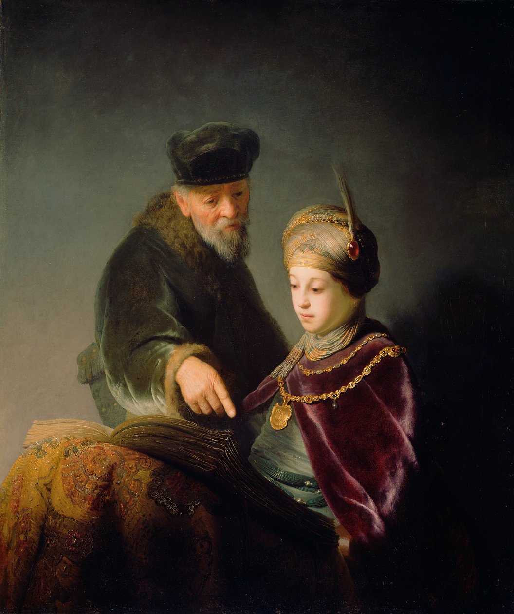 Un jeune érudit et son tuteur - Rembrandt van Rijn