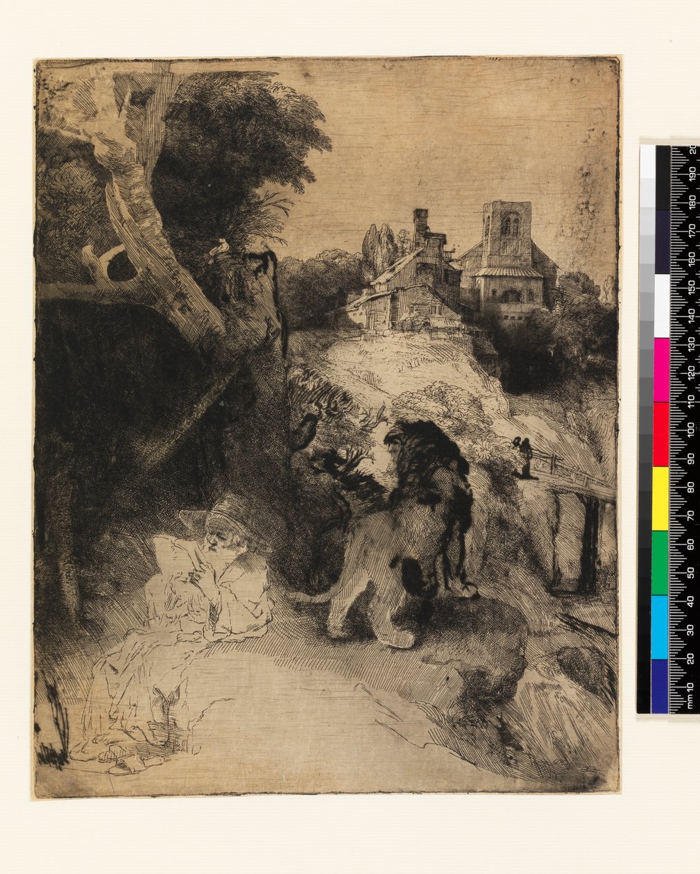 Saint Jérôme dans un paysage italien - Rembrandt van Rijn