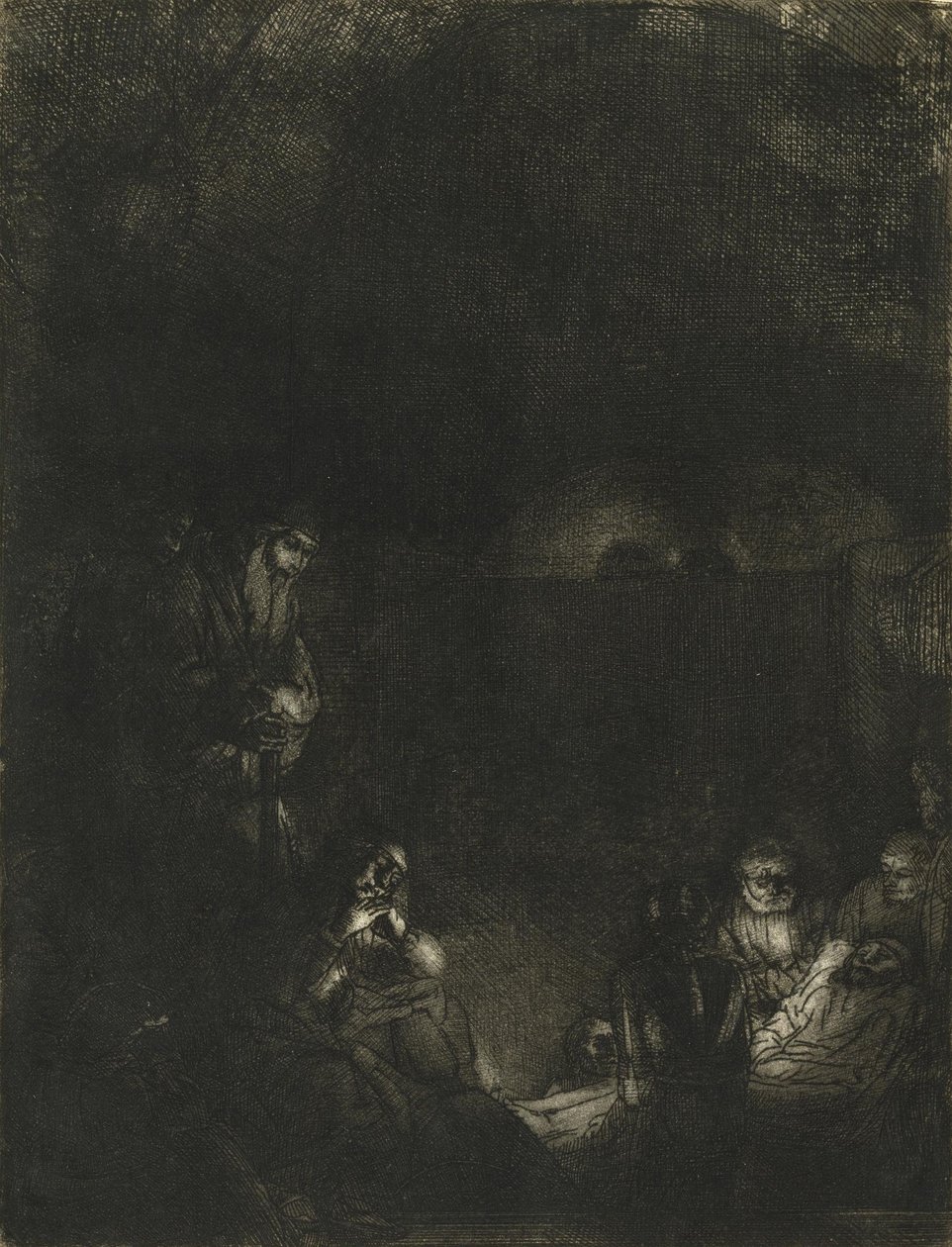 La mise au tombeau - Rembrandt van Rijn