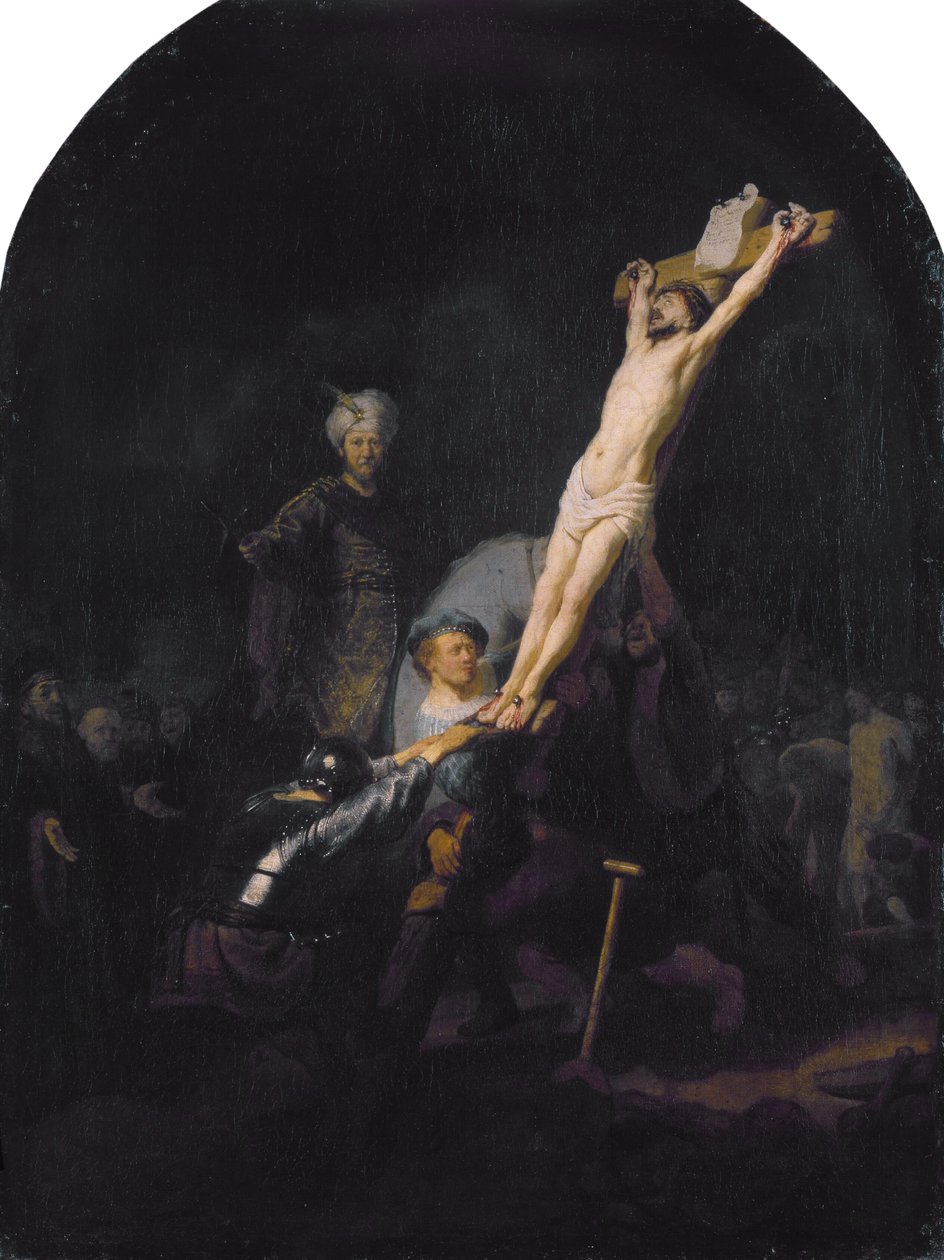 La levée de la croix - Rembrandt van Rijn
