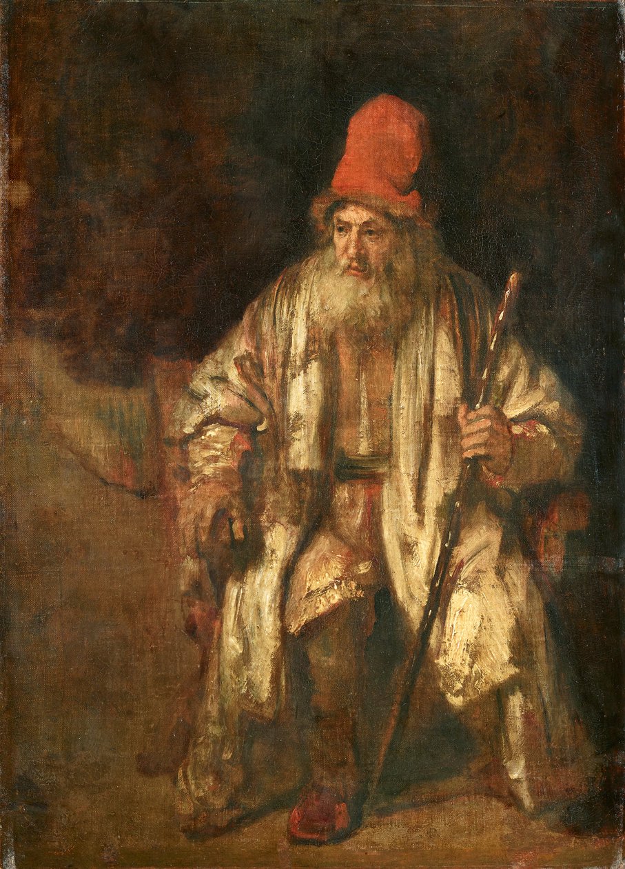 Vieil homme à la casquette rouge - Rembrandt