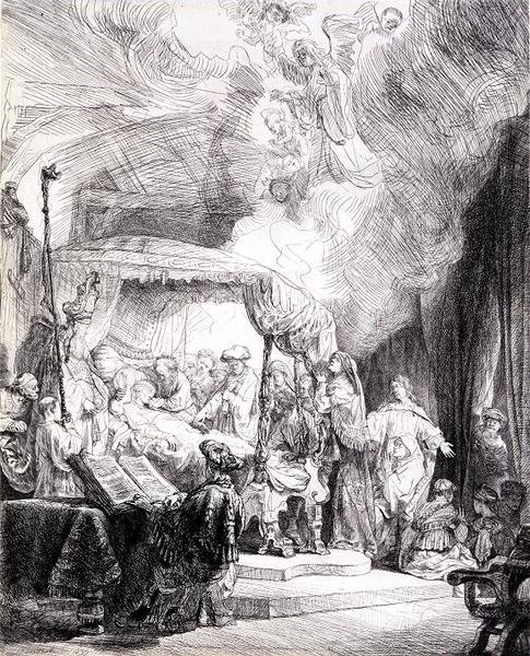 La mort de la Vierge - Rembrandt Harmensz. van Rijn