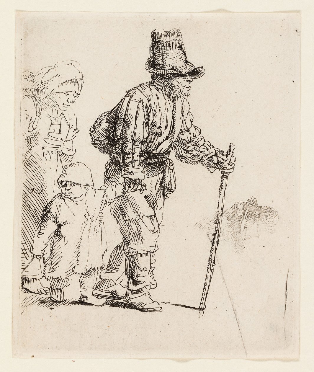 Famille paysanne en déplacement, vers 1652 - Rembrandt Harmensz. van Rijn