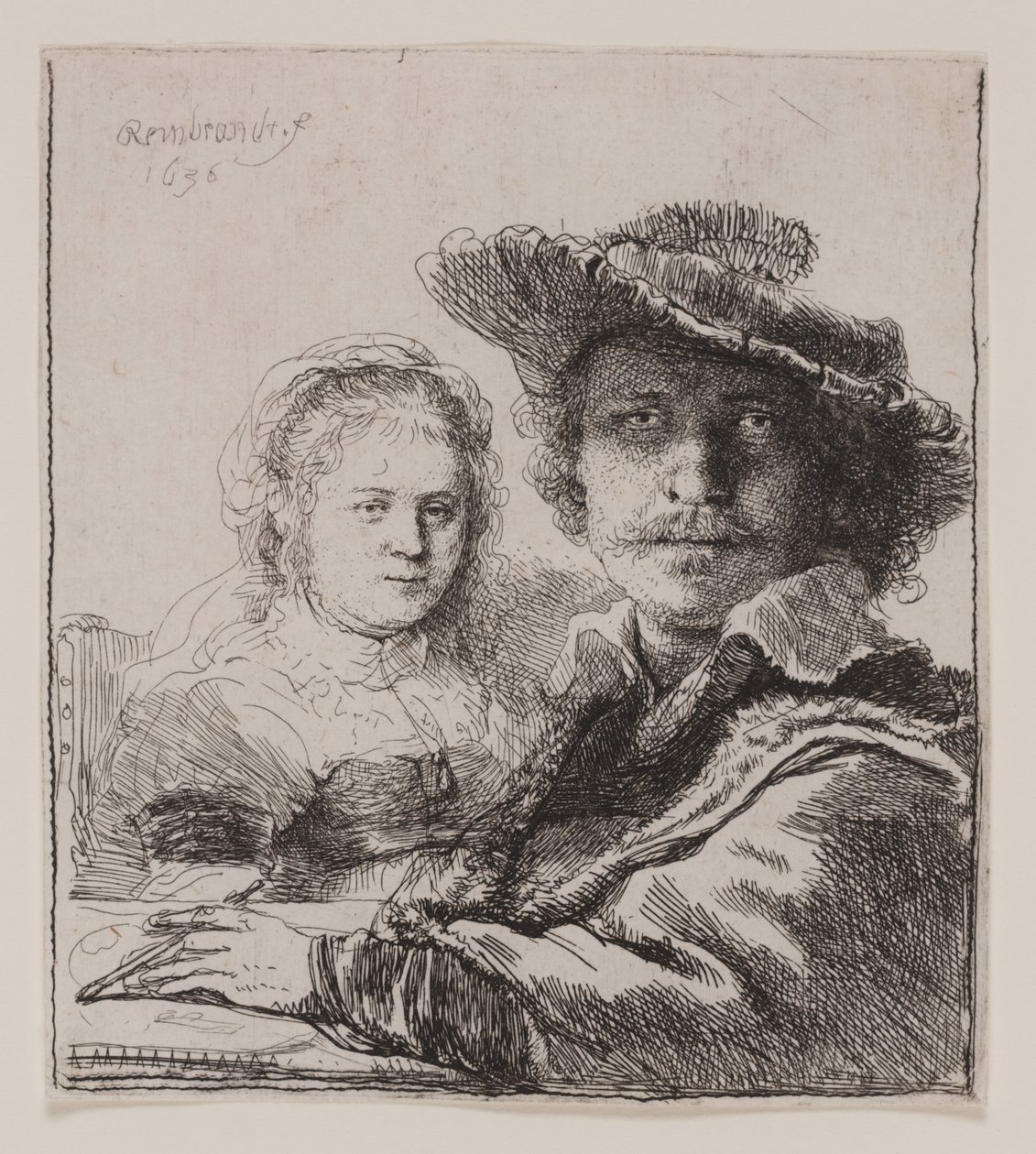 Autoportrait avec Saskia - Rembrandt van Rijn