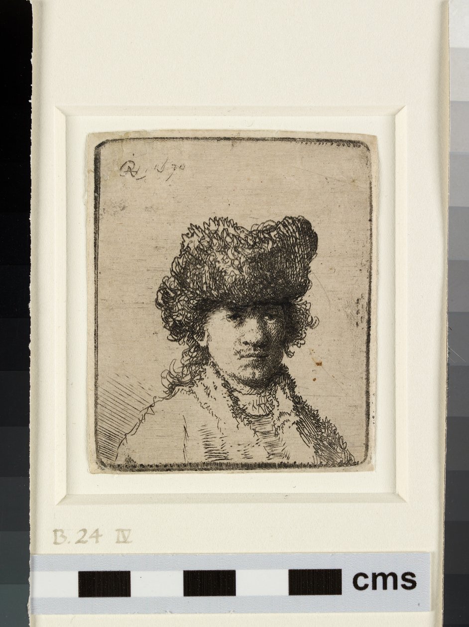 Autoportrait avec un bonnet en fourrure - Rembrandt van Rijn