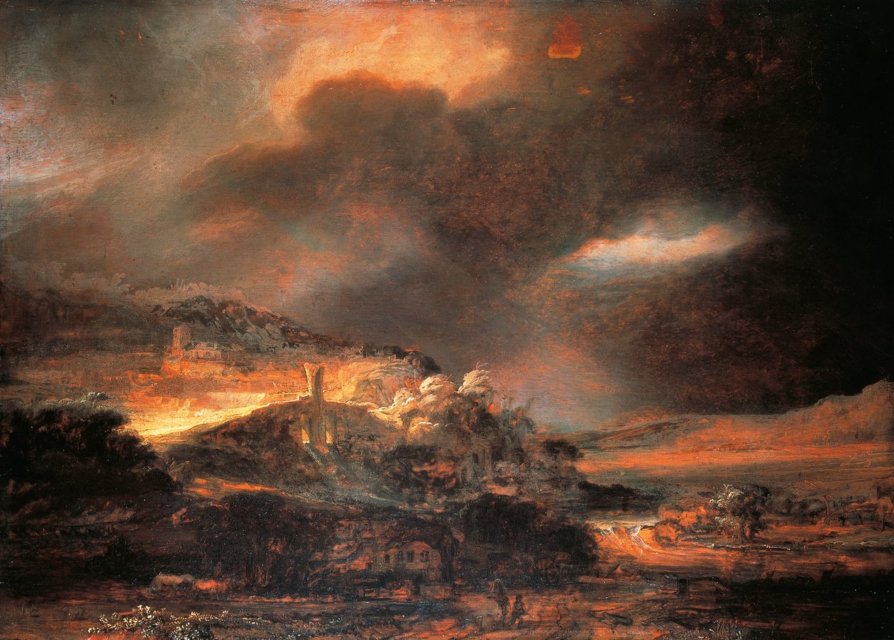 Paysage orageux, vers 1637/38 - Rembrandt Harmensz. van Rijn