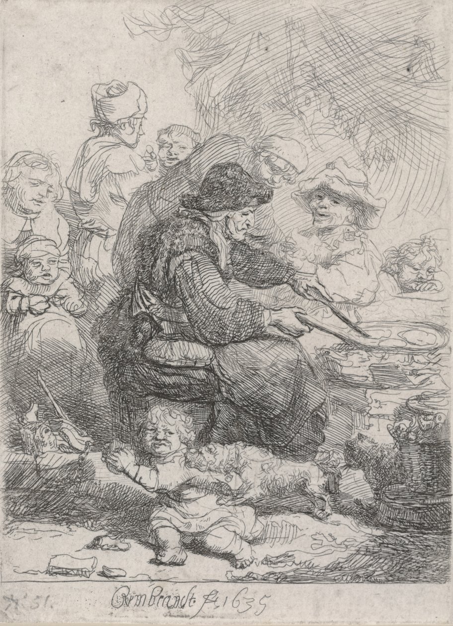 La Femme aux crêpes - Rembrandt van Rijn