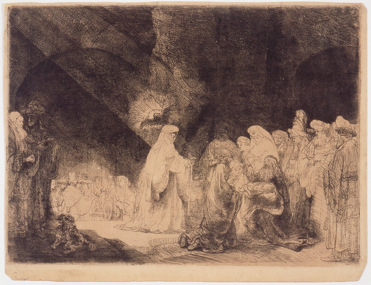 La Présentation au Temple, vers 1639 (Eau-forte et pointe sèche) - Rembrandt Harmensz. van Rijn