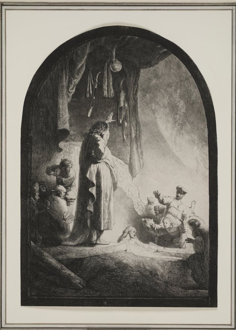 La résurrection de Lazare : La grande plaque, vers 1632 - Rembrandt van Rijn