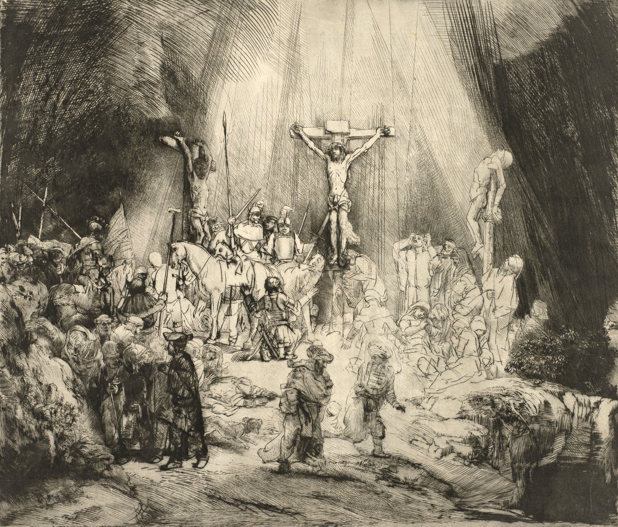 Les Trois Croix - Rembrandt van Rijn