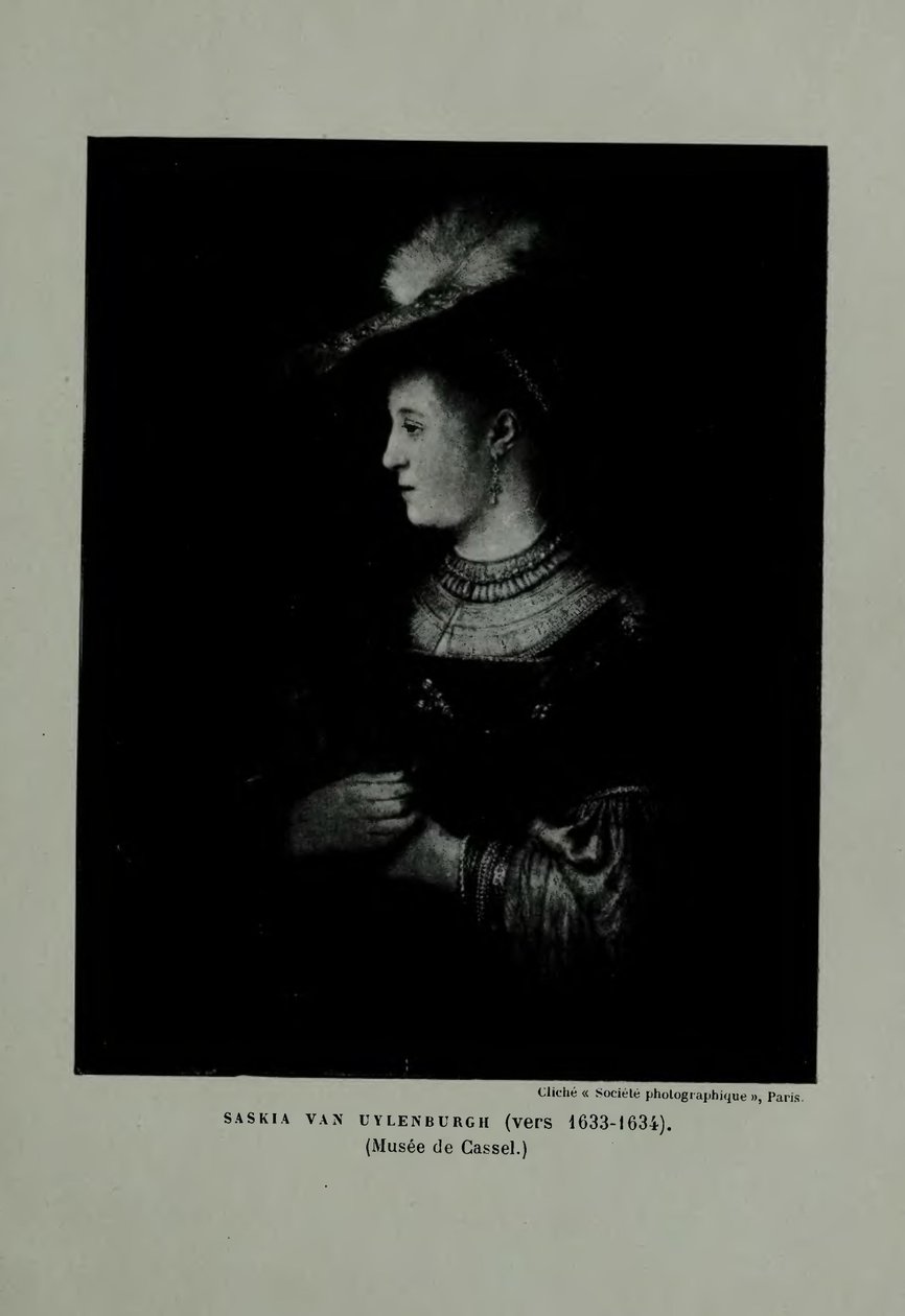 Saskia avec un chapeau rouge - Rembrandt van Rijn