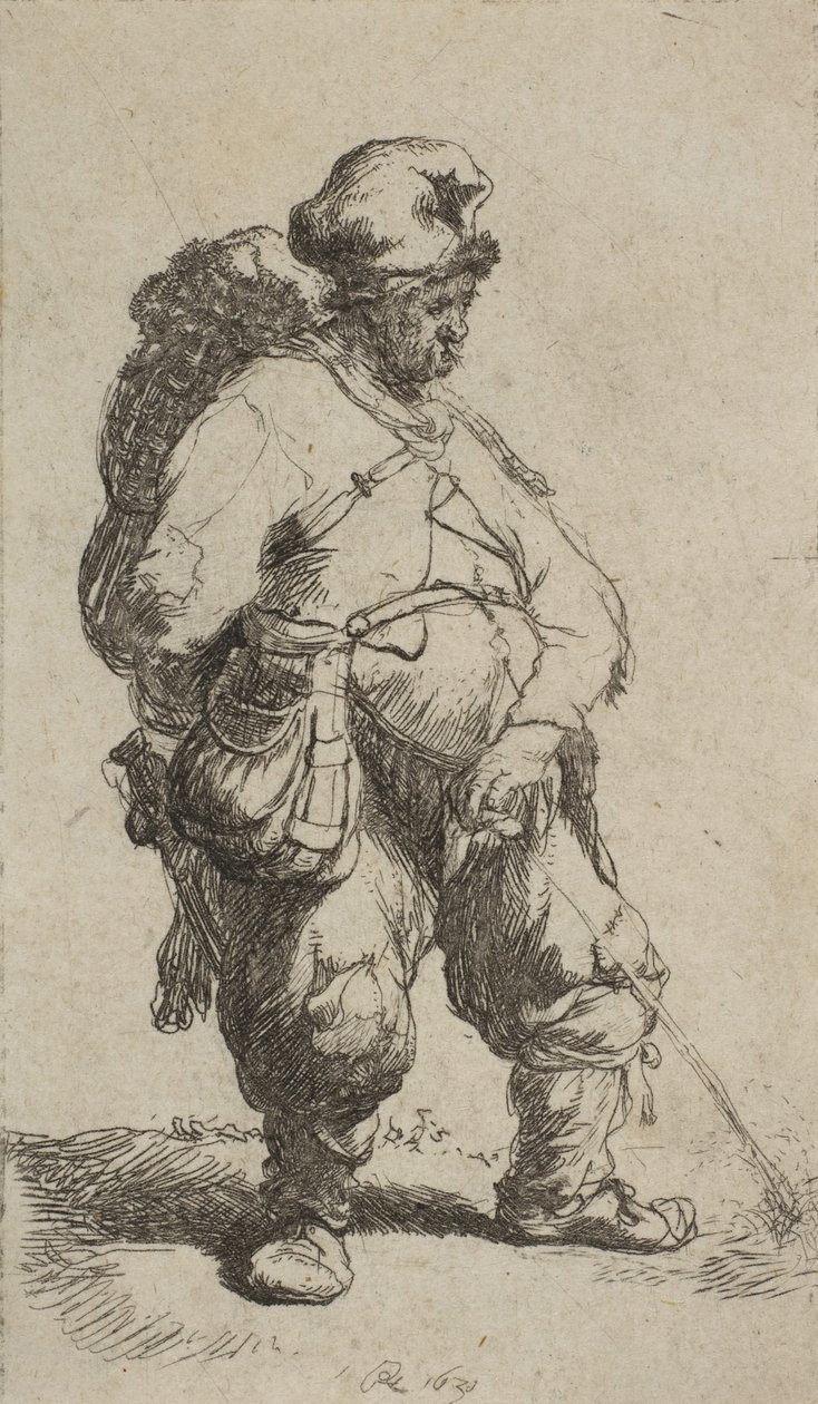 Un homme urinant, 1630 - Rembrandt van Rijn