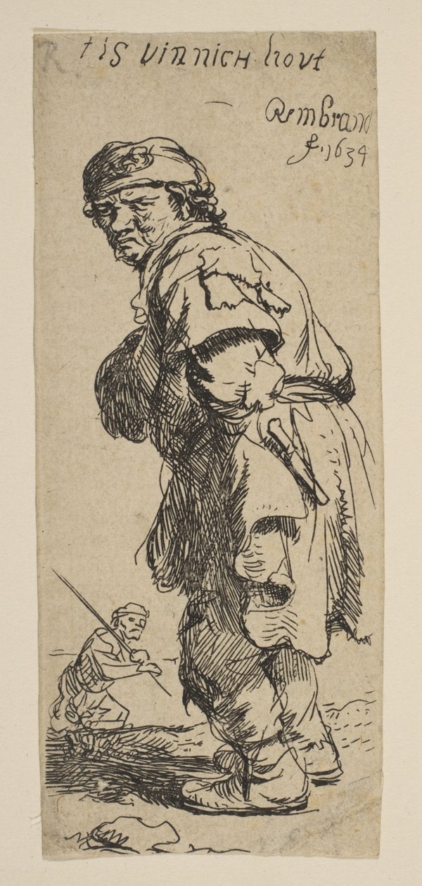 Un paysan criant : T is vinnich kout, 1634 - Rembrandt van Rijn