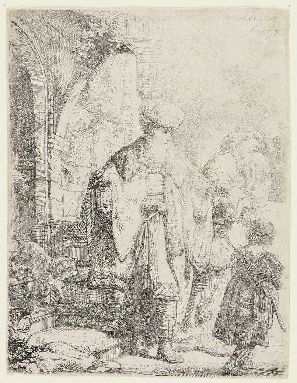 Abraham chassant Agar et Ismaël - Rembrandt van Rijn